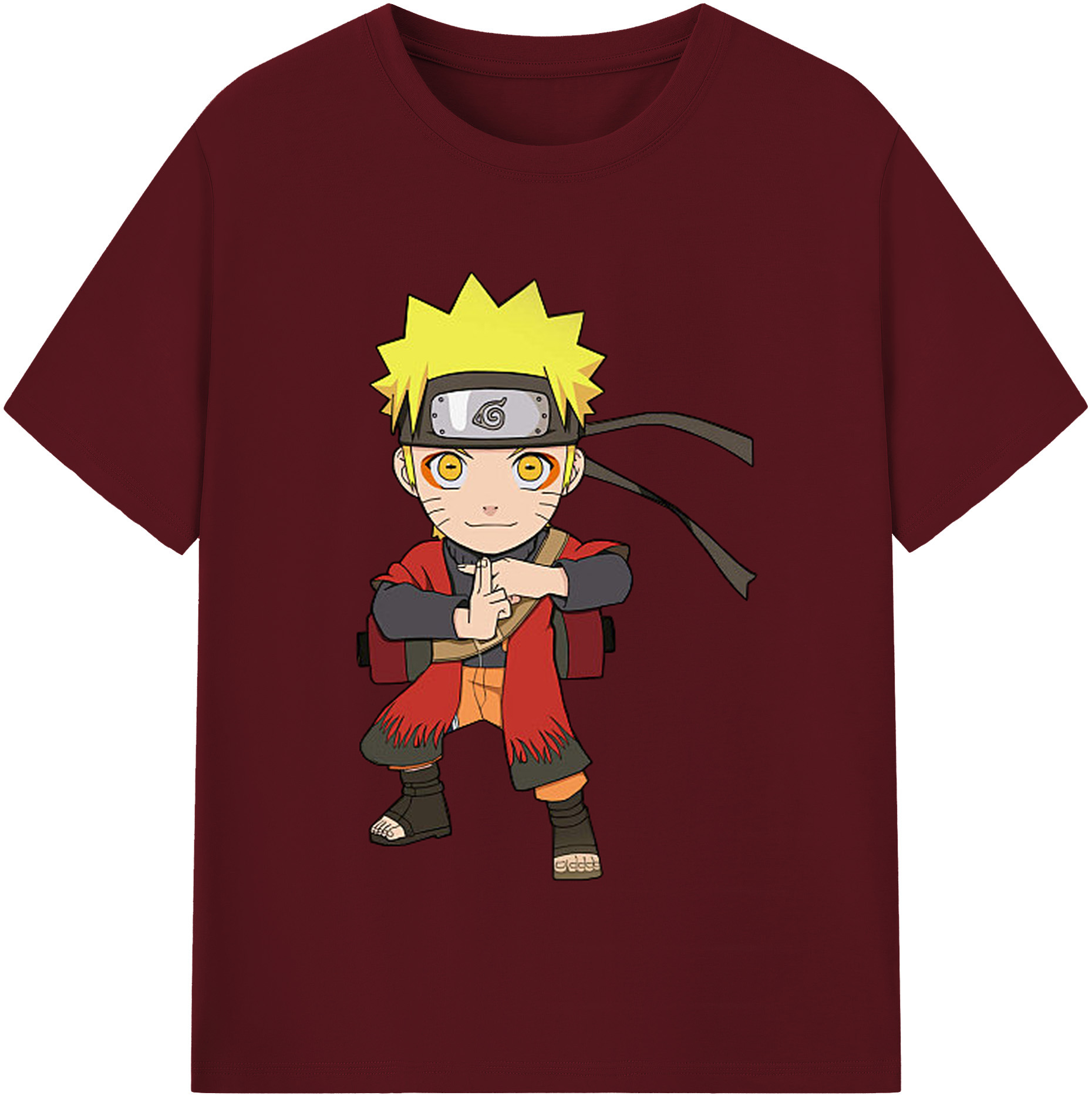 （画像用） NARUTO -ナルト- うずまき ナルト Uzumaki Naruto 綿100％半袖Tシャツ（フロントプリント）